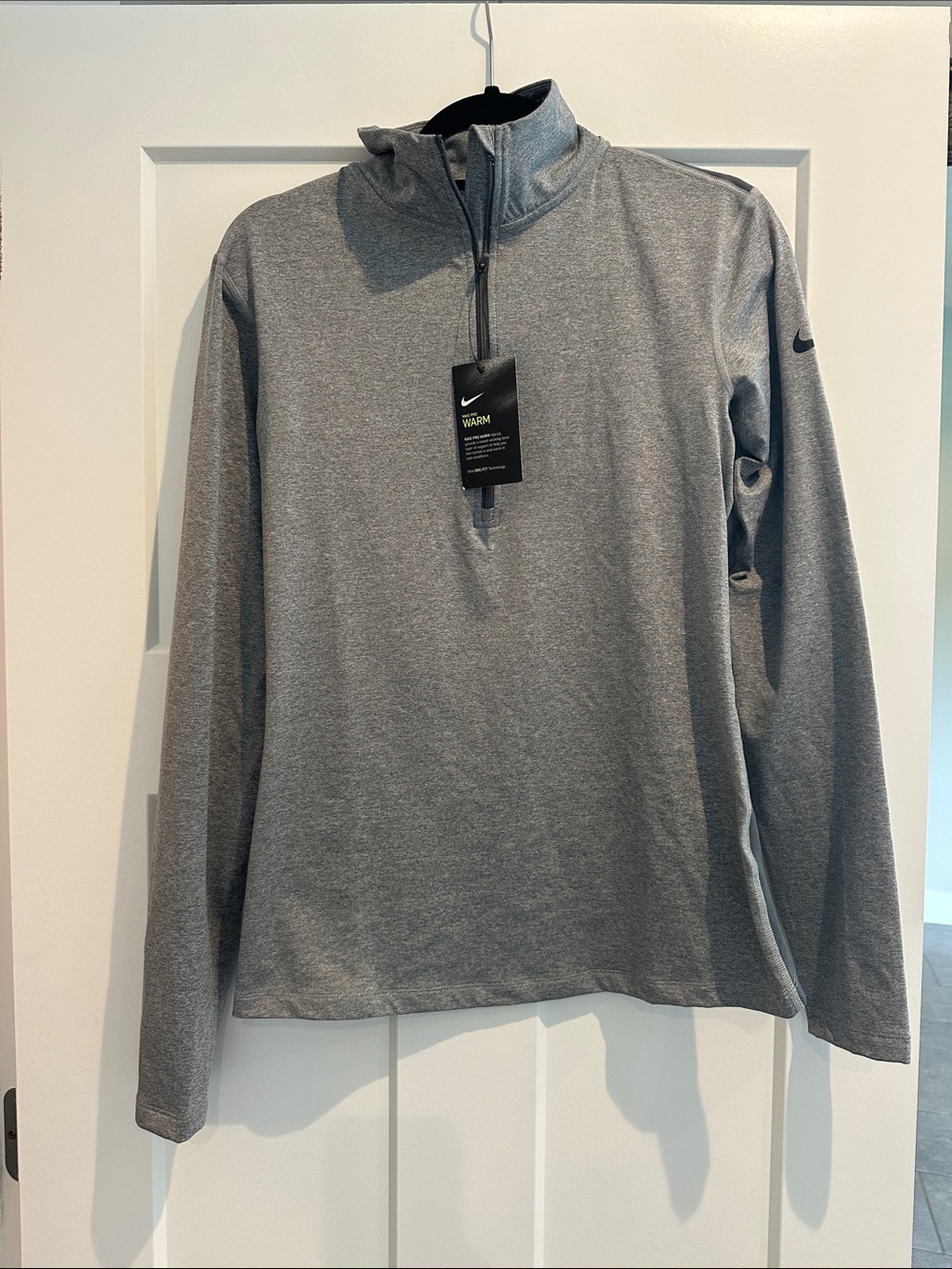 Nike Pro Women’s Grey Dri-FIT Quarter-Zip Pullover